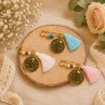 Μαρτυρικά Βάπτισης Πέτου με Χρυσό Κωνσταντινάτο και Χάντρες - Image 2