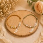 Μαρτυρικά Βάπτισης Βραχιόλι με Σταυρό και Κορδέλα Ευχών - Image 2