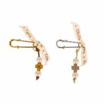 Μαρτυρικά Βάπτισης Πέτου με πλακέ Σταυρό και Κορδέλα Ευχών