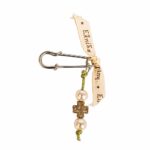 Μαρτυρικά Βάπτισης Πέτου με πλακέ Σταυρό και Κορδέλα Ευχών - Image 4