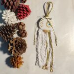 Γούρι 2026 Κεραμικό χρυσό- λευκό Ρόδι με Μάτι