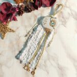 Γούρι 2026 Κεραμικό χρυσό- λευκό Ρόδι με Μάτι - Image 2