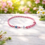 Μάρτης με Ασημί Σταυρό και μπλε Μάτι - Image 2