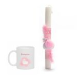 Πασχαλινή Λαμπάδα Κύκνος με Κούπα