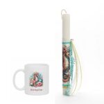 Πασχαλινή Λαμπάδα Ιππόκαμπος με Κούπα