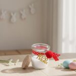 Πασχαλινό Δώρο Αρωματικό Κερί σε Γυάλινο Βάζο με Χρυσό Μεταλλικό Καλό Πάσχα - Image 3