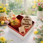 Πασχαλινό Σετ Δώρο για την Δασκάλα με Κεραμικό Αυγό με Αρωματικό κερί & Ξύλινο Μπρελόκ & Ξύλινο Αυγό - Image 2