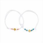 Μαρτυρικά Βάπτισης Βραχιόλι με Χρυσό Σταυρό και Χάντρες