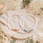 Μαρτυρικά Βάπτισης Βραχιόλι με Χρυσό Σταυρό και Χάντρες - Image 2