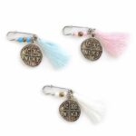 Μαρτυρικά Βάπτισης Πέτου με Ασημί Κωνσταντινάτο και Χάντρες