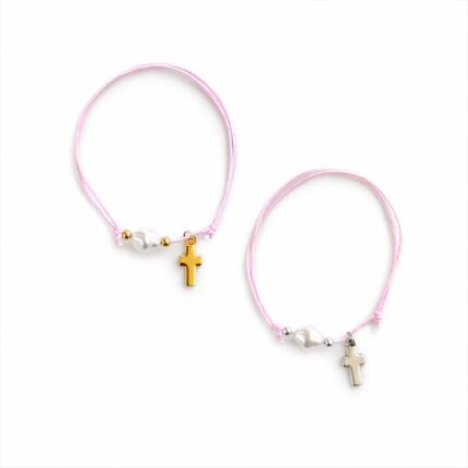 Μαρτυρικά Βάπτισης Βραχιόλι με Οβάλ Ακανόνιστη Χάντρα