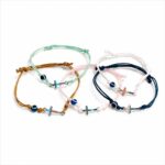 Μαρτυρικά Βάπτισης Βραχιόλι με Ασημί Σταυρό