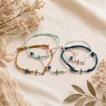 Μαρτυρικά Βάπτισης Βραχιόλι με Ασημί Σταυρό - Image 2