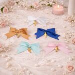 Μαρτυρικά Βάπτισης Πέτου με Μεταλλικό Χρυσό Σταυρό και Κορδέλα σε Καρφίτσα - Image 2