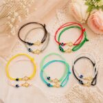 Μαρτυρικά Βάπτισης Βραχιόλι με Χρυσό Διάτρητο Σταυρό - Image 2