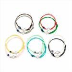 Μαρτυρικά Βάπτισης Βραχιόλι με Ασημί Διάτρητο Σταυρό