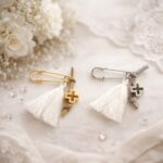 Μαρτυρικά Βάπτισης Πέτου με Σταυρό και φούντα σε φυσικό σουέτ δέρμα - Image 2