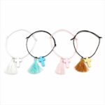 Μαρτυρικά Βάπτισης Βραχιόλι με Ξύλινο Σταυρό και φούντα