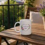 Κούπα Δώρο για τη Μαμά σε Καρδιά από Λουλούδια - Image 3