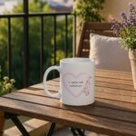 Κούπα Δώρο για τη Μαμά σε ροζ Καρδιά με Λουλούδια - Image 3