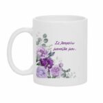 Κούπα Δώρο για τη Μαμά με Λιλά Λουλούδια