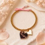 Βραχιόλι Βέργα Μαμά με Ροζ Καρδιά Πλεξι Ακρυλικό με Καρδιά και Ροζ Σουέτ Δέρμα - Image 2