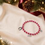 Βραχιόλι Γούρι 2027 Ελαστικό με Χάντρες τύπου SWAROVSKI - Image 3