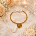 Βραχιόλια Βέργα Bride με Χρυσή Καρδιά Πλεξι Ακρυλικό - Image 2