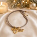 Βραχιόλι Γούρι 2027 με Σουέτ γκρι Δέρμα - Image 2