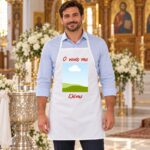 Λευκή Ποδιά Βάπτισης Η Νονά/Ο Νονός της... με την δική σας Εικόνα για κορίτσι - Image 2